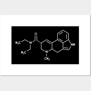 LSD molecule Posters and Art